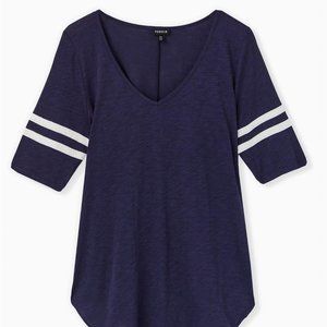 Torrid Slim Fit Heritage Slub V-Neck Tunic Tee - NWT Size 4